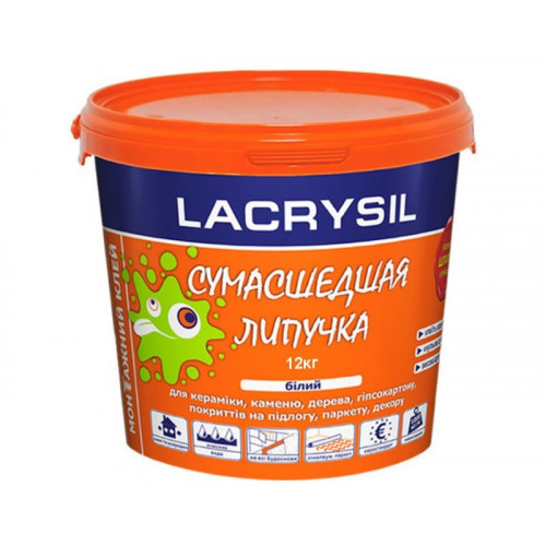 Клей LACRYSIL Скажена Липучка білий 12кг