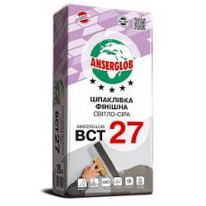 Шпаклівка фасадна Anserglob ВСТ27 20кг світло-сіра