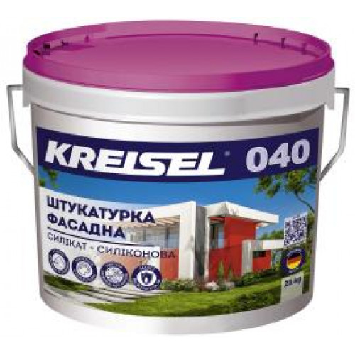 Штукатурка Силікат-Сіліконова KREISEL Баранець 1,5мм База В 25кг