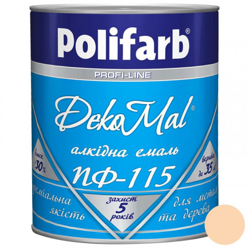 Алкідна емаль Polifarb DekoMal ПФ-115 бежевий 0,9 кг
