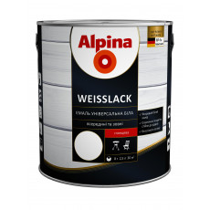 Емаль алкідна біла Alpina Weisslack GL глянець 0,75 л