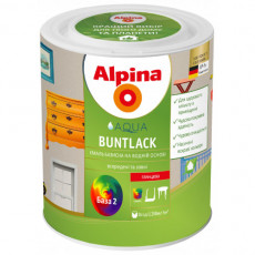 Емаль для тонування на водній основі для дерева та металу Alpina Aqua Buntlack GL/глянц. B3 2,35л