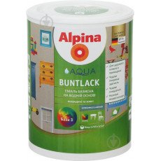 Емаль для тонування для дерева та металу Alpina Aqua Buntlack SM /мат. B3 0,71 л