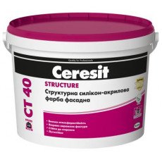 Структурна силікон-акрилова Ceresit СТ40 10л STRUCTURE