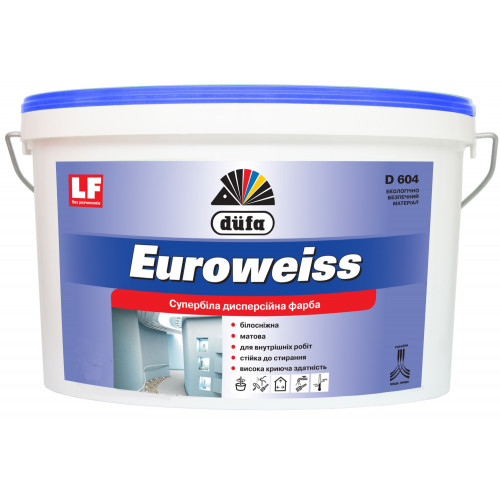 Фарба дисперсійна супербіла Dufa Euroweiss D604 2.5л