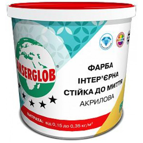 Фарба акрилова стійка до миття Anserglob 7кг