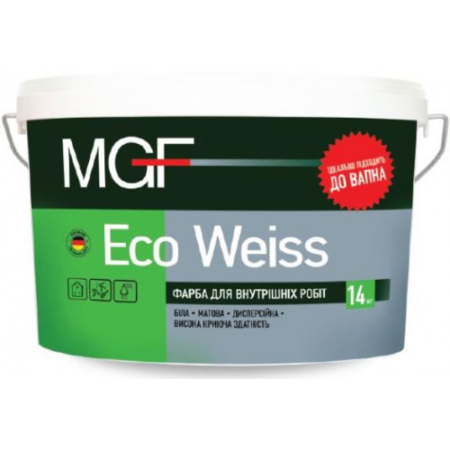 Фарба інтер'єрна MGF M1 Eco Weiss 14 кг