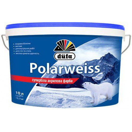 Фарба Супербіла акрилова D605 Polarweiss 10л