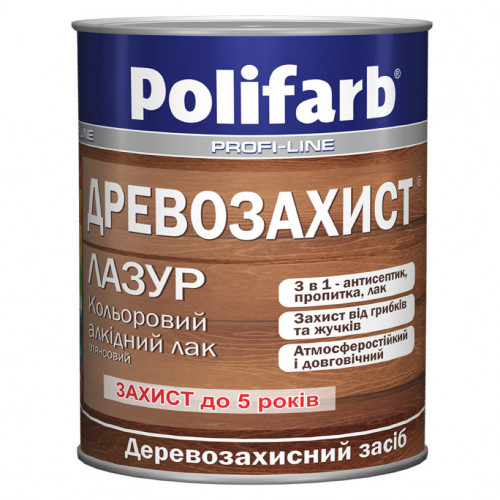 Древозахист лазур Polifarb горіх 2,2кг