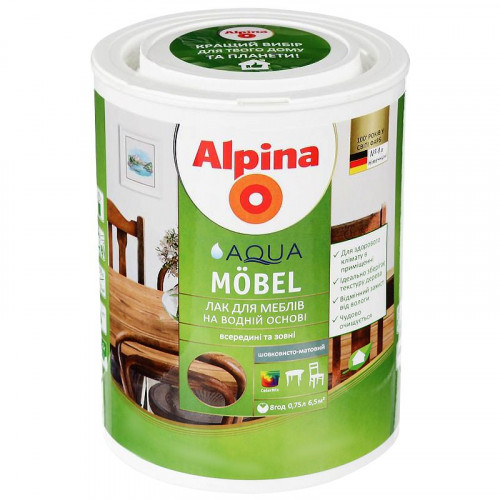 Лак алкідний прозорий для дерева Alpina Mobel SM 0,75л