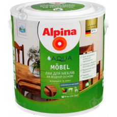 Лак меблевий Alpina Aqua Mobel /мат. 2,5л