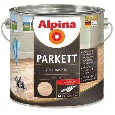 Лак паркетный алкидный усиленный полиуретаном Alpina Parkett GL глянцевий 2,5л