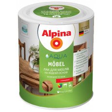 Лак с грунтовкой мебельный акриловый Alpina Aqualack fur Mobel /глянц. 2,5л