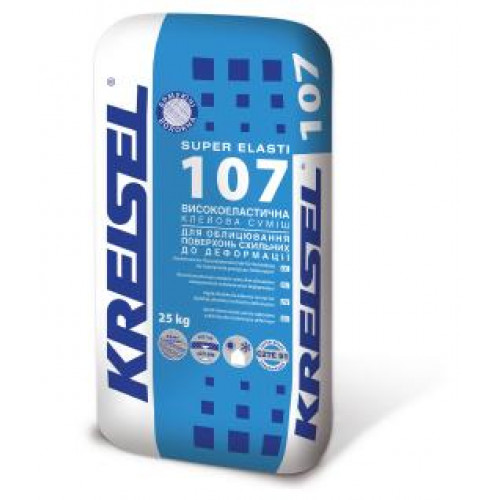 Високоеластичний клей для плитки KREISEL SUPER ELASTI 107 25 кг