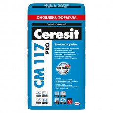 Еластична клеюча суміш для натурального каменю Ceresit CM 117 pro 27кг