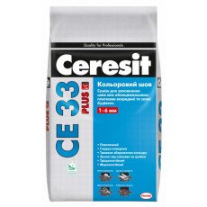 Затирка Ceresit CE33 Plus шов до 6 мм 114 сірий 2кг