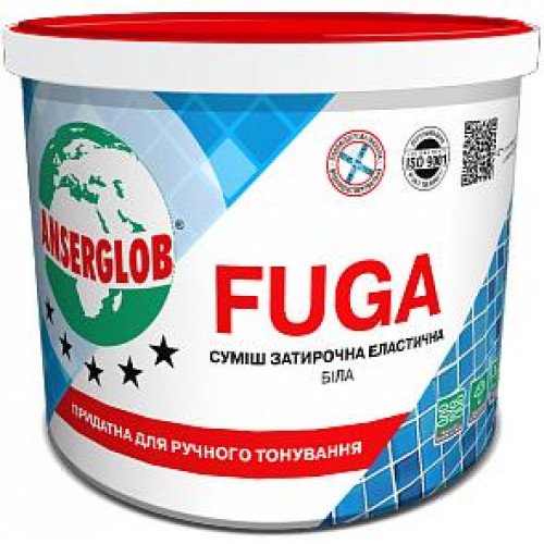 Затирка еластична Анцерглоб FUGA 3кг біла