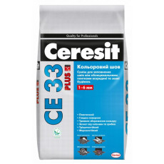 Затирка Ceresit CE33 Plus шов до 6 мм 114 сірий 2кг