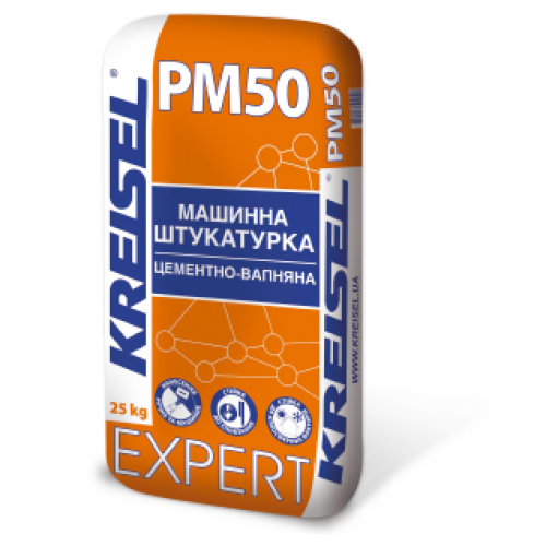 Машинна штукатурка цементно-вапняна, 5-20 мм, MPA 35L Kreisel PM51 25кг