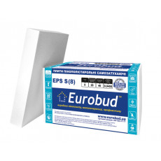 Пінопласт Eurobud EPS S 8 кг\куб 50мм 1х0,5м